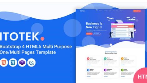 قالب Itotek ساخته شده با بوت استرپ و HTML 5